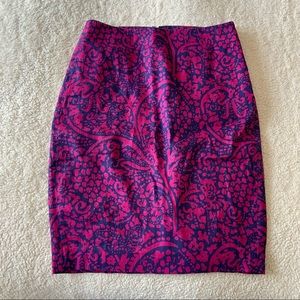 Pink & Blue Patterned Skirt